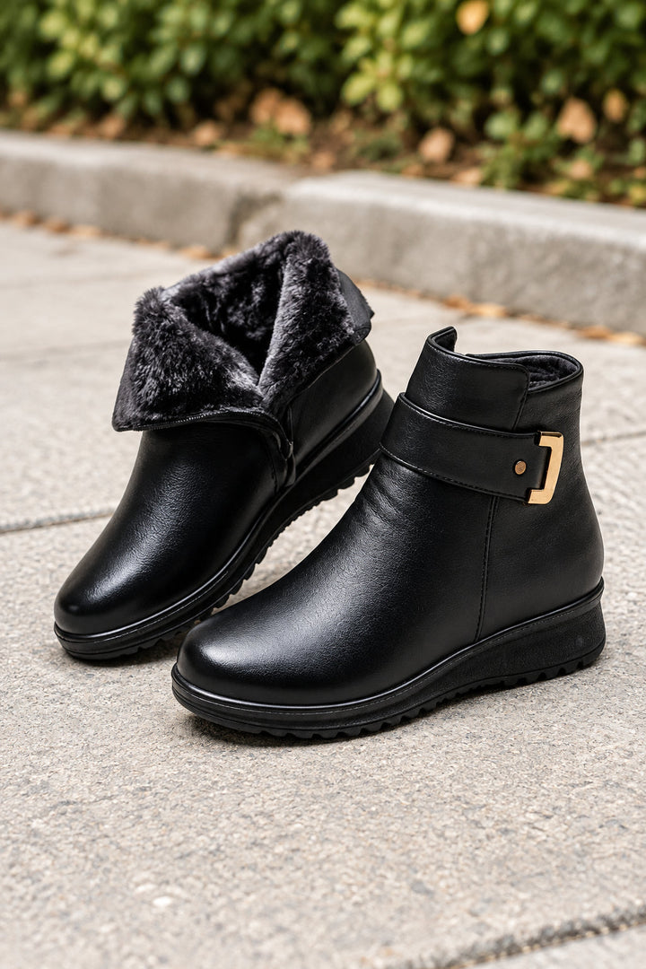 Abigail | Chic Faux Fur Lined Ankle Winter Boots