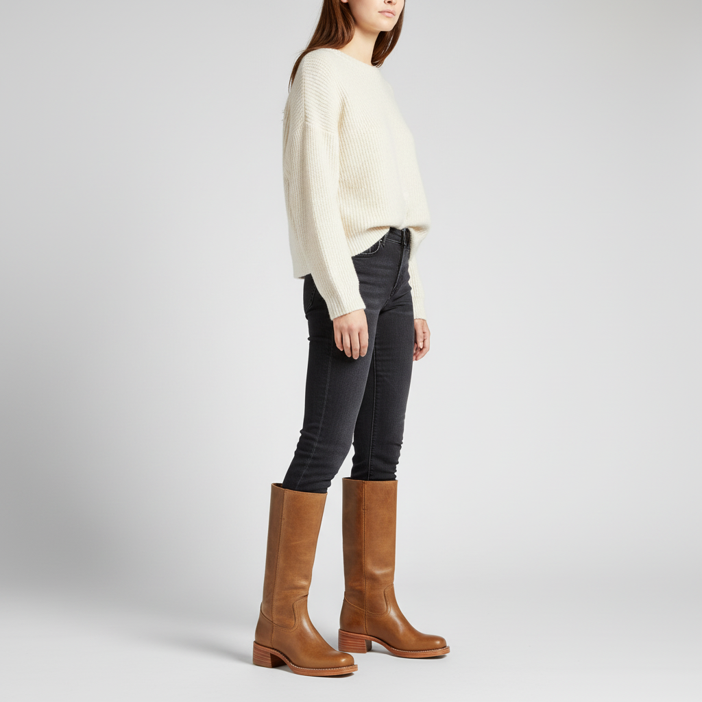 Abigail | Classic Knee High Block Heel Riding Boots