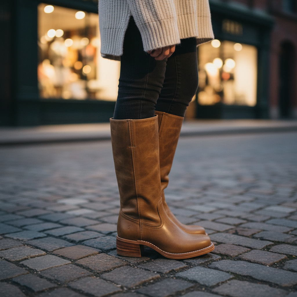 Abigail | Classic Knee High Block Heel Riding Boots