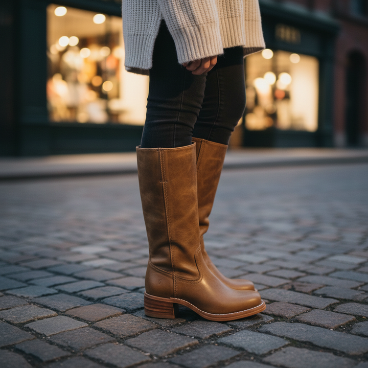 Abigail | Classic Knee High Block Heel Riding Boots