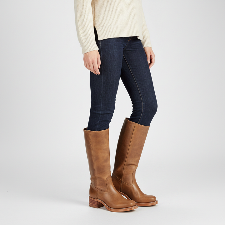 Abigail | Classic Knee High Block Heel Riding Boots