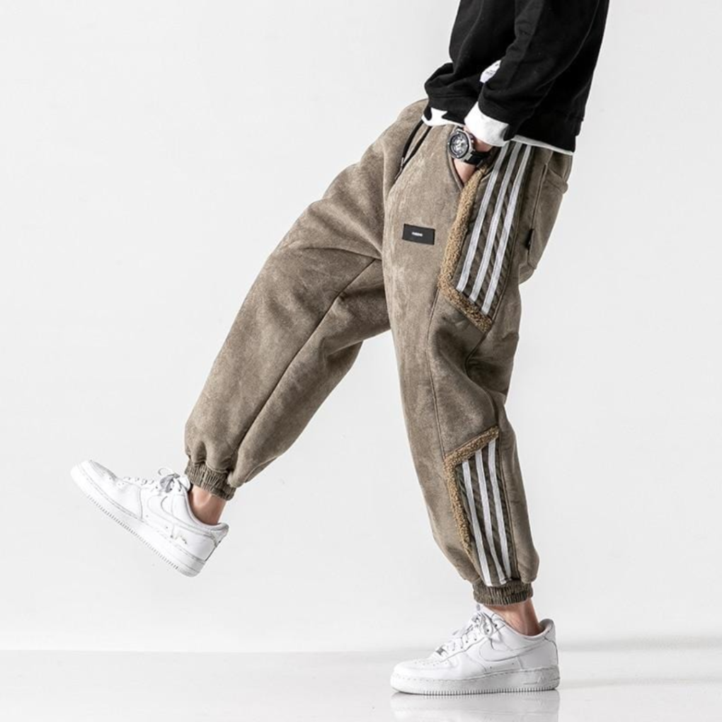 Albert | Raffineret Cargo Jogging Bukser med Stribet Sidedetalje