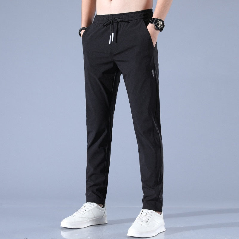 Alexander | Poleret Slim Fit Jogging Bukser med Elastisk Talje