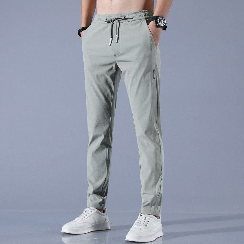 Alexander | Poleret Slim Fit Jogging Bukser med Elastisk Talje