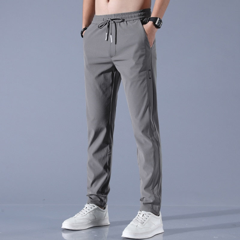 Alexander | Poleret Slim Fit Jogging Bukser med Elastisk Talje