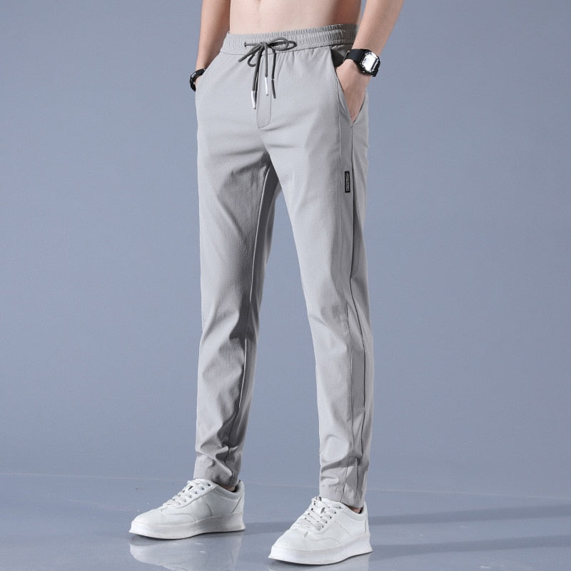 Alexander | Poleret Slim Fit Jogging Bukser med Elastisk Talje