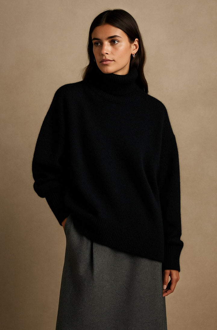 Alexis | Effortless Oversized Long Sleeve Turtleneck Sweater