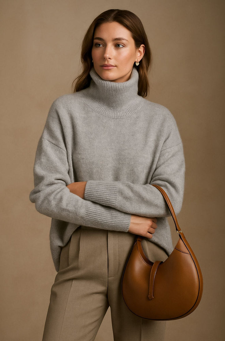 Alexis | Effortless Oversized Long Sleeve Turtleneck Sweater