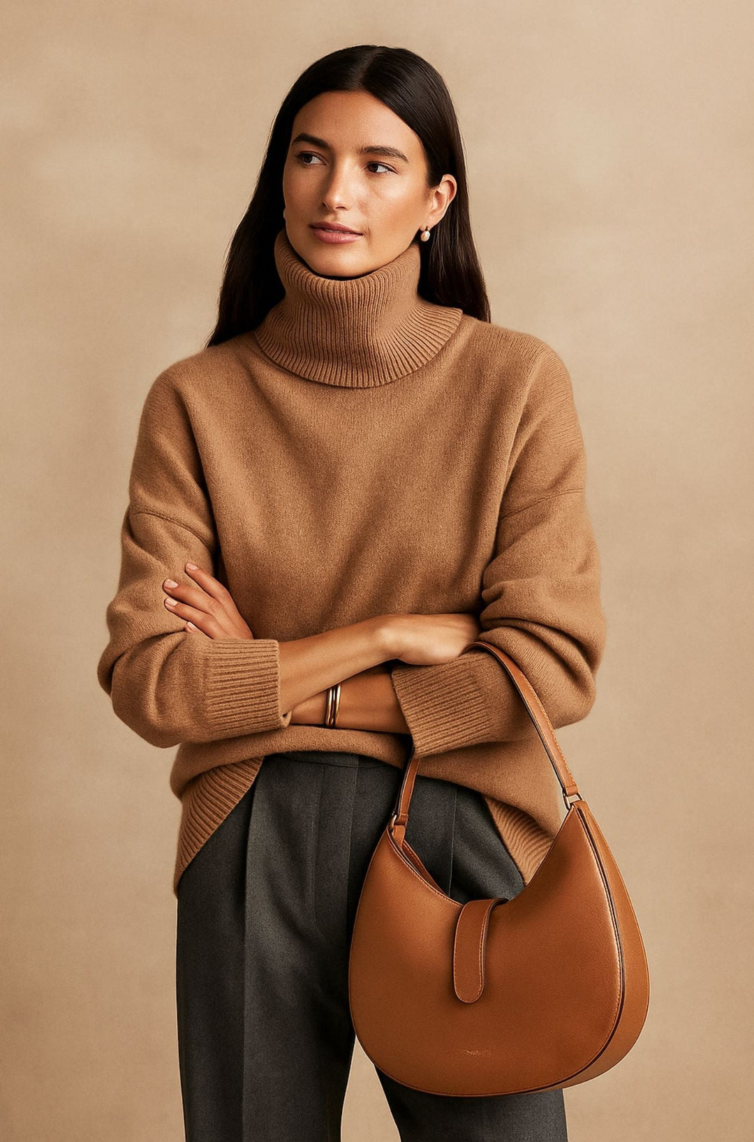 Alexis | Effortless Oversized Long Sleeve Turtleneck Sweater