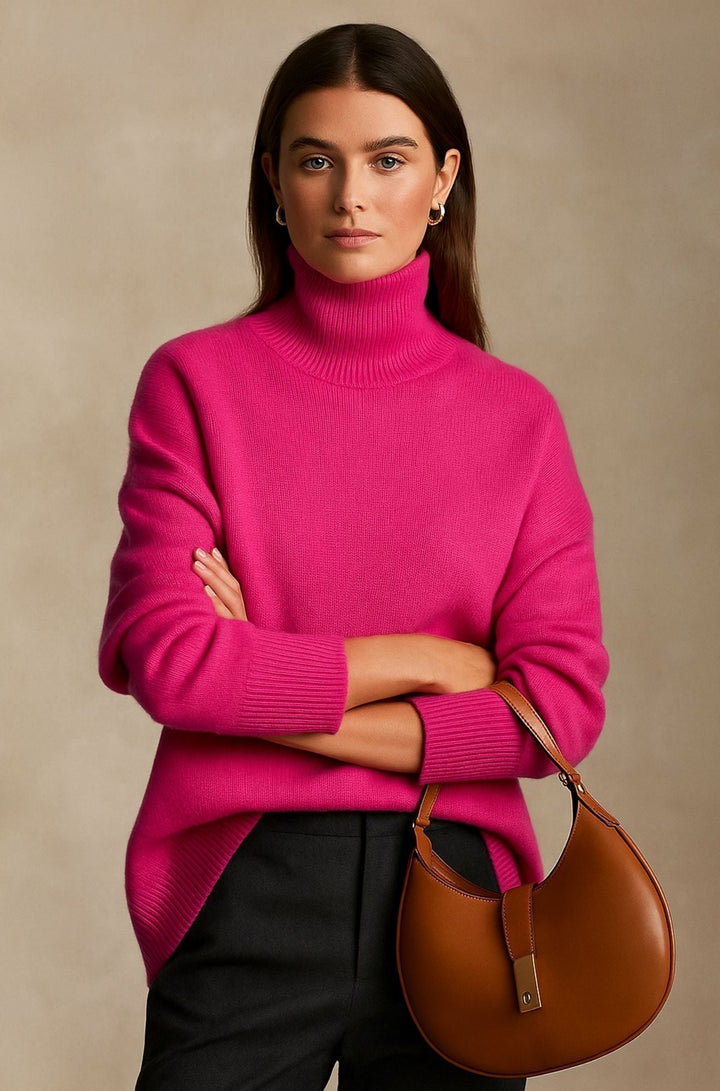 Alexis | Effortless Oversized Long Sleeve Turtleneck Sweater