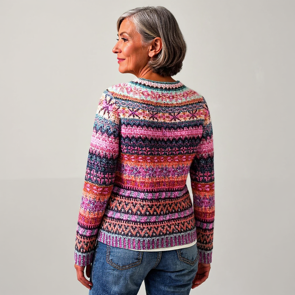 Alice | Cozy Fair Isle Crewneck Knit Sweater