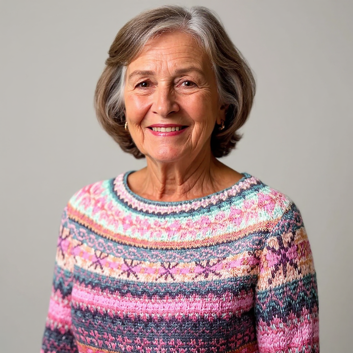 Alice | Cozy Fair Isle Crewneck Knit Sweater