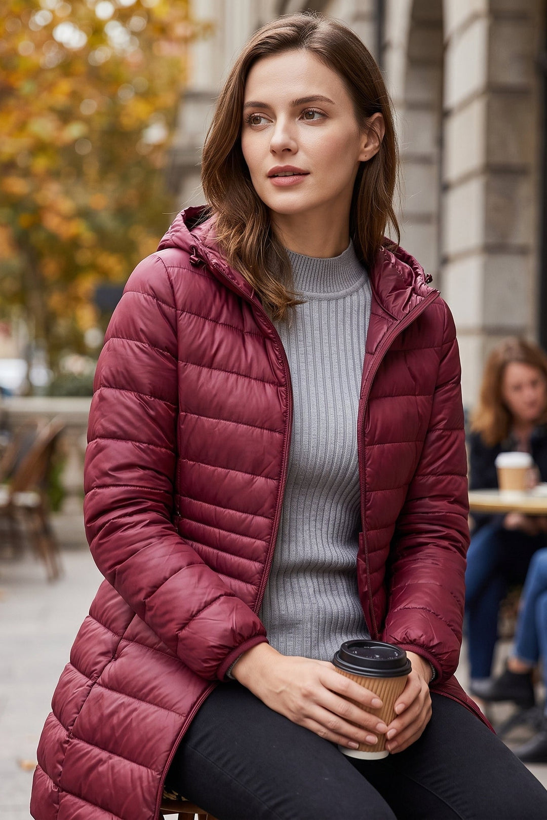 Alice | Polished Hooded Longline Puffer Winter Coat