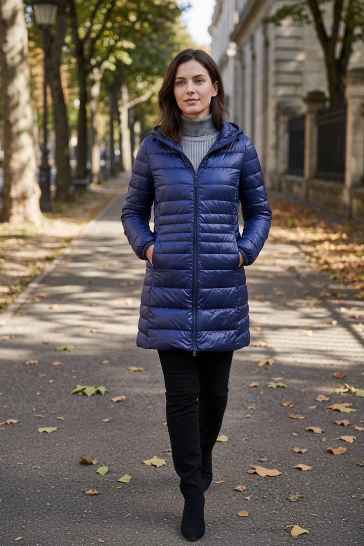 Alice | Polished Hooded Longline Puffer Winter Coat