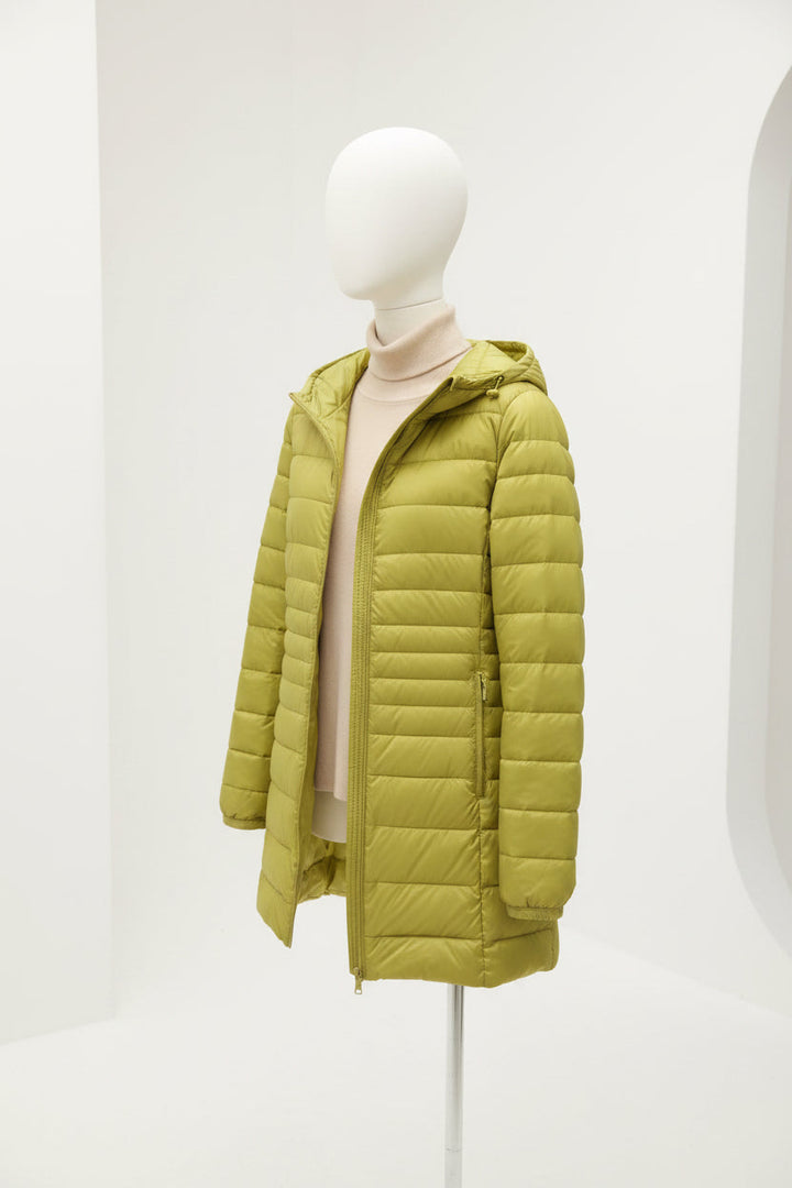 Alice | Polished Hooded Longline Puffer Winter Coat