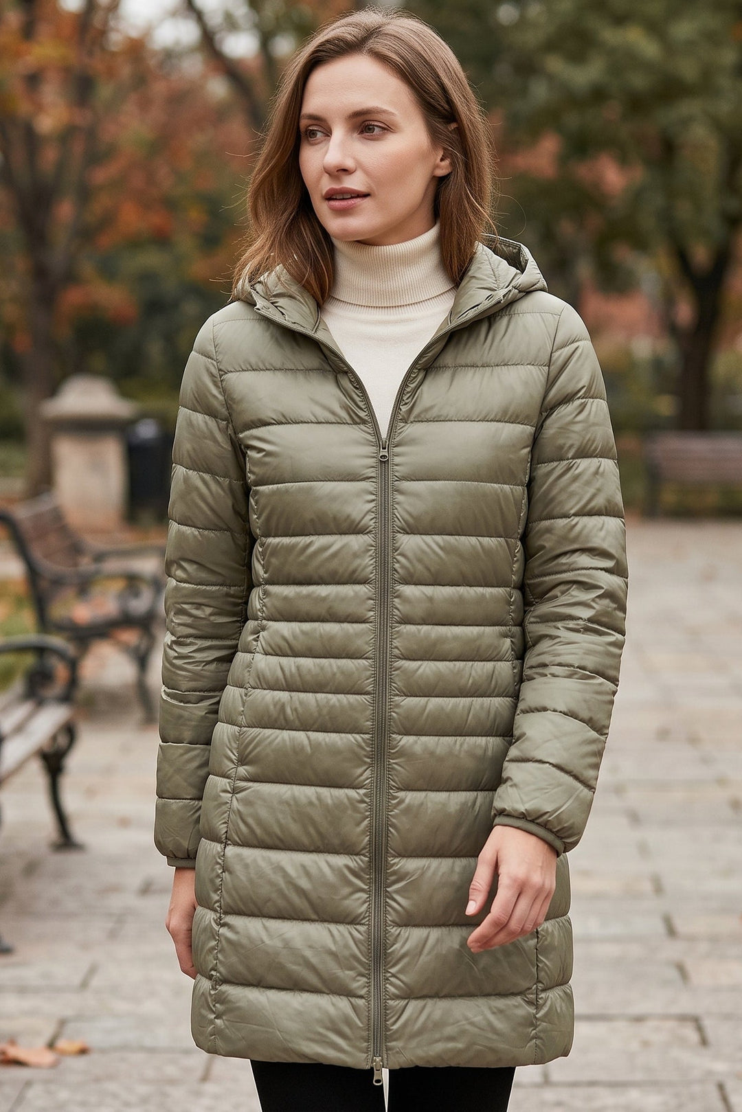 Alice | Polished Hooded Longline Puffer Winter Coat