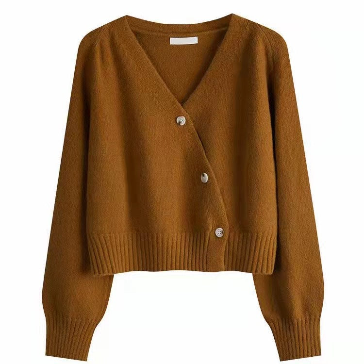 Alma | Afslappet Strikket Wrap-Cardigan Dame med Knapdetaljer
