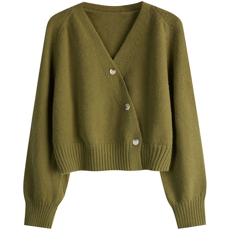 Alma | Afslappet Strikket Wrap-Cardigan Dame med Knapdetaljer