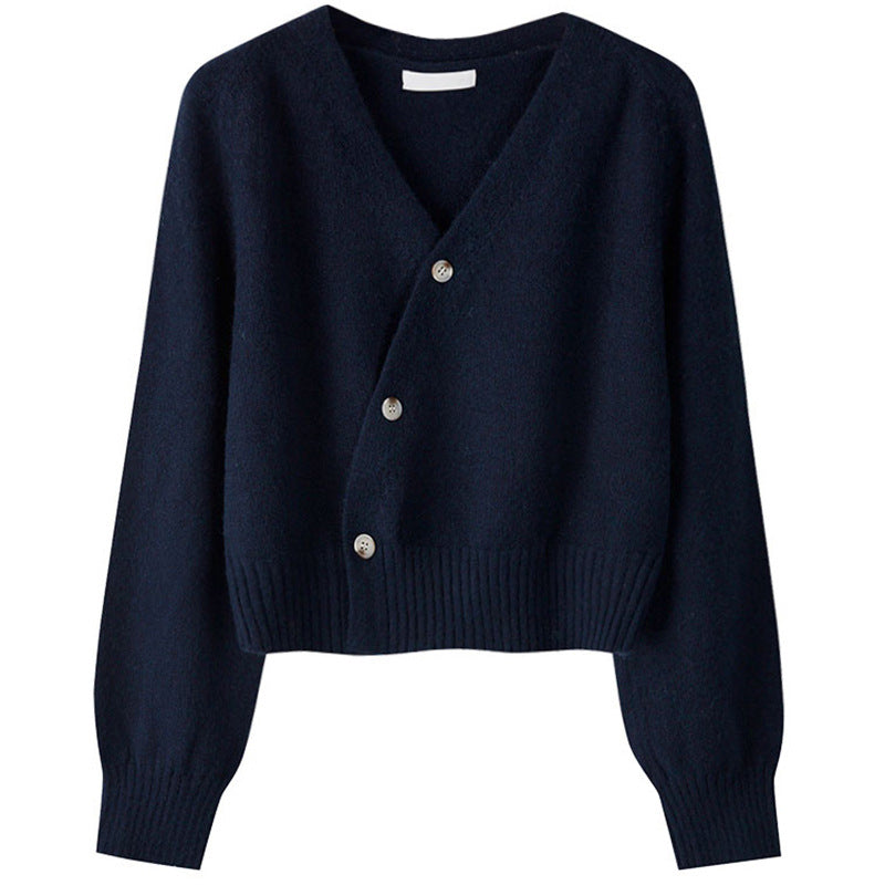 Alma | Afslappet Strikket Wrap-Cardigan Dame med Knapdetaljer