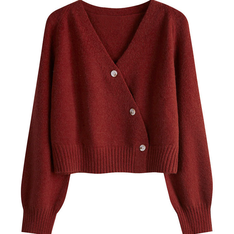 Alma | Afslappet Strikket Wrap-Cardigan Dame med Knapdetaljer
