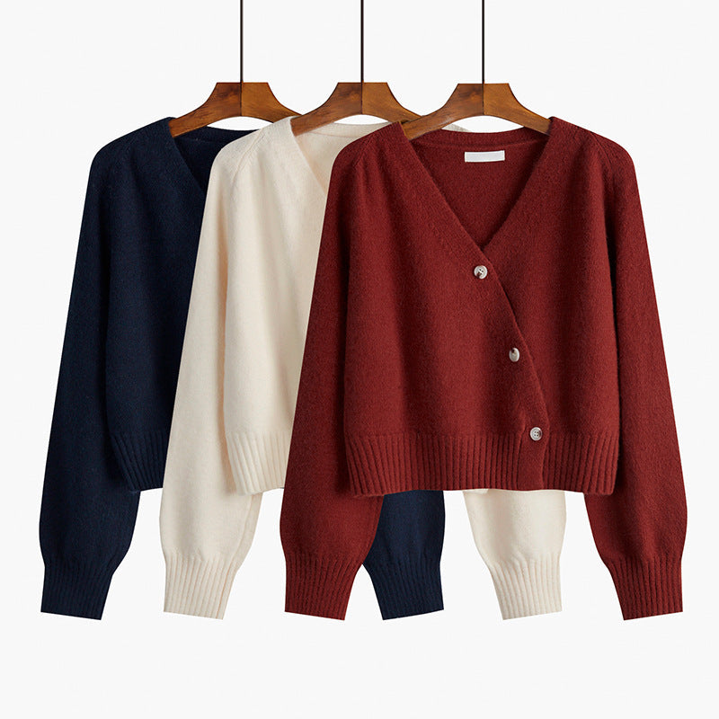 Alma | Afslappet Strikket Wrap-Cardigan Dame med Knapdetaljer
