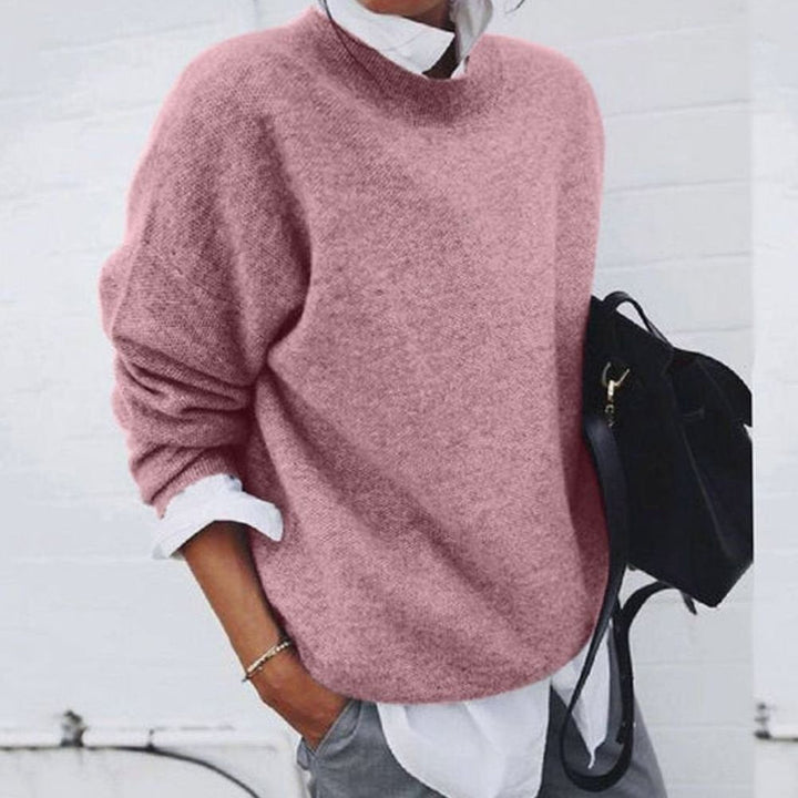 Amanda | Sophisticated Oversized Crewneck Knit Sweater