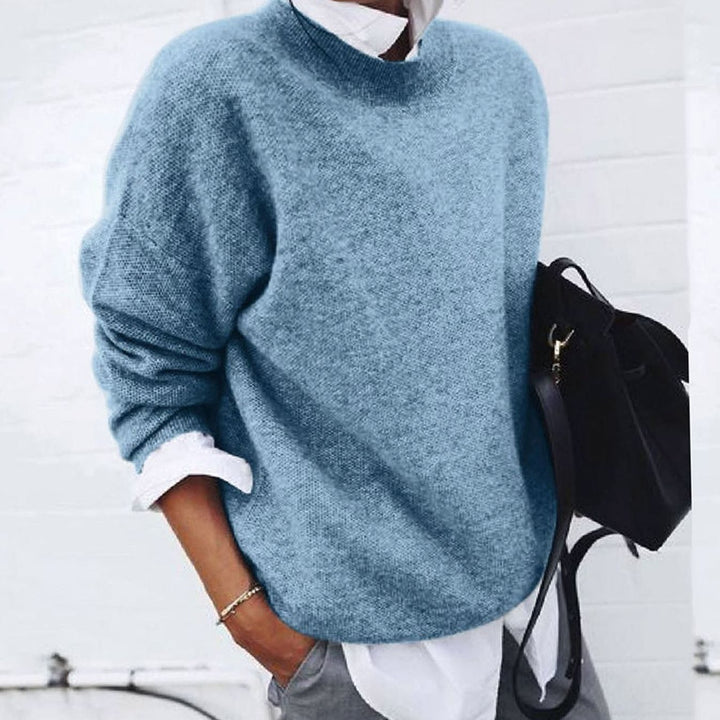 Amanda | Sophisticated Oversized Crewneck Knit Sweater