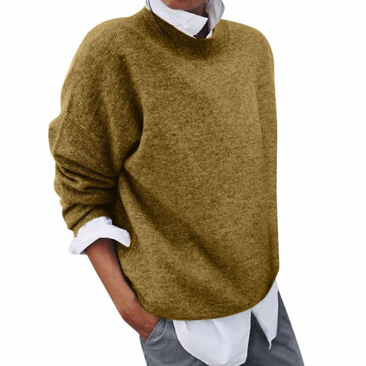 Amanda | Sophisticated Oversized Crewneck Knit Sweater