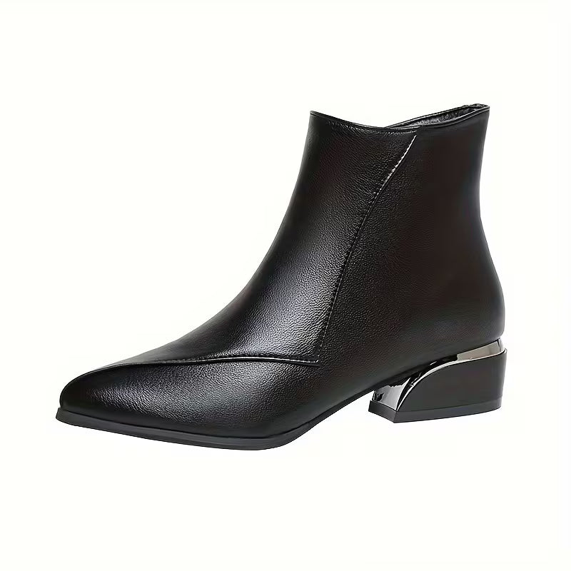 Andrea | Elegant Low Block Heel Ankle Boots