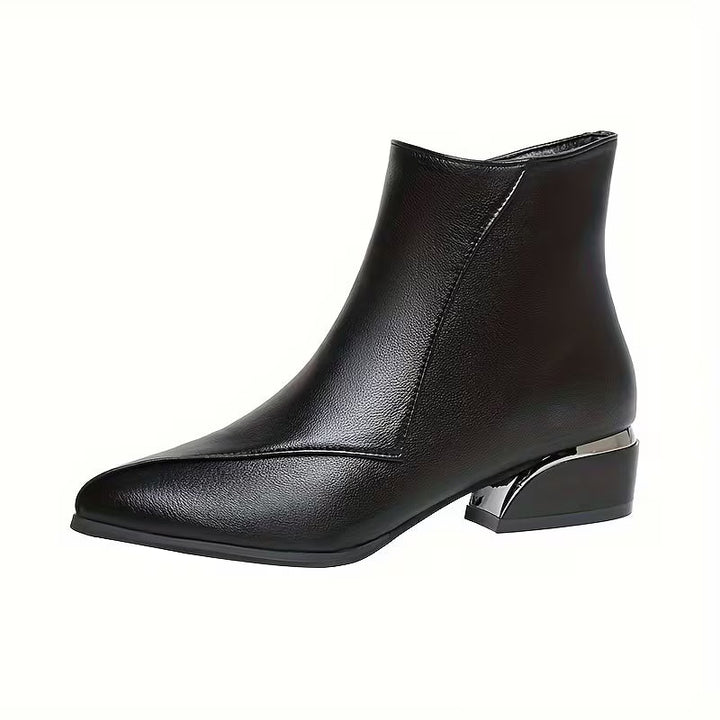 Andrea | Elegant Low Block Heel Ankle Boots