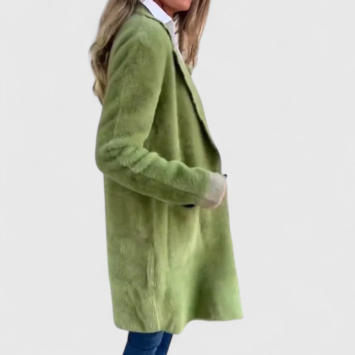Angela | Chic Longline Single-Breasted Blazer