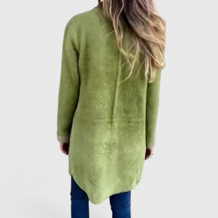 Angela | Chic Longline Single-Breasted Blazer