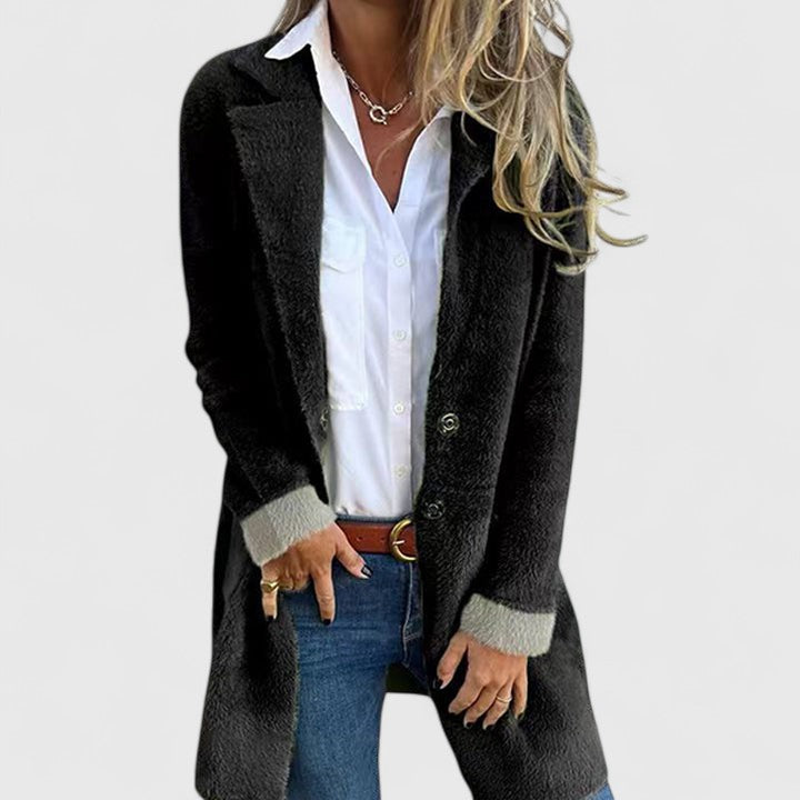 Angela | Chic Longline Single-Breasted Blazer