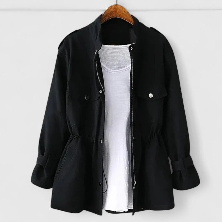 Angela | Classic Stand Collar Utility Winter Coat
