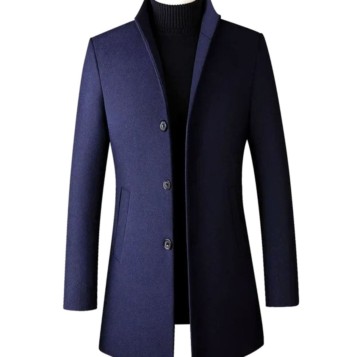 Anker | Afslappet Slim Fit Vinterfrakke Med Notch-Lapel