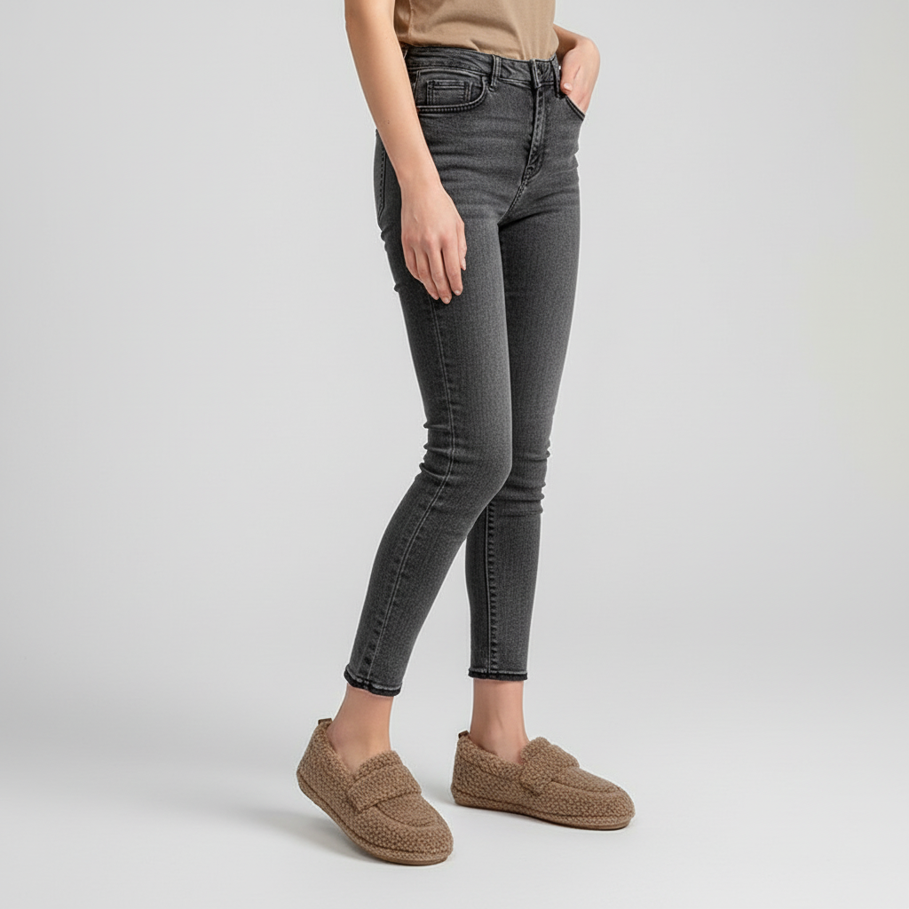Anna | Afslappet Loafer Hjemmesko med Blødt Teddy-Look