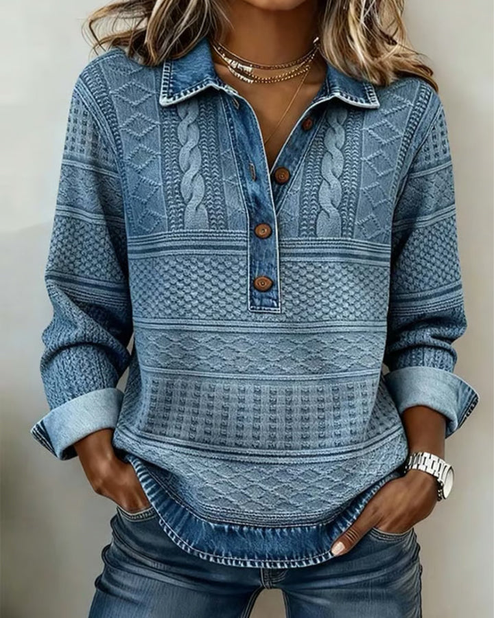 Anna | Collared Cable Knit Sweater