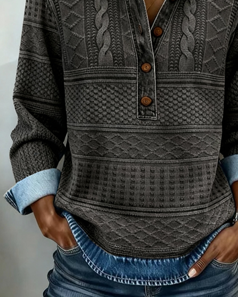 Anna | Collared Cable Knit Sweater