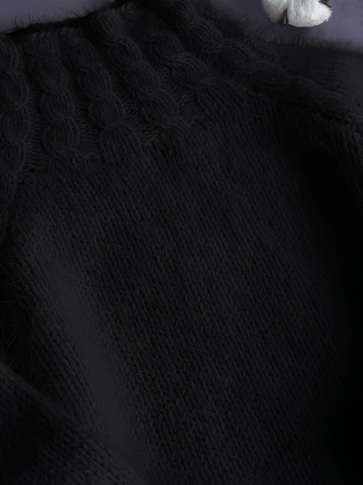 Ashley | Timeless Oversized Turtleneck Cable Knit Sweater