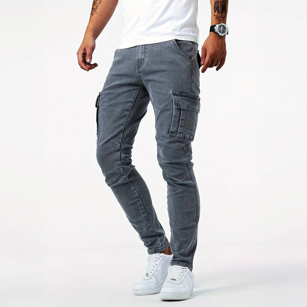 August | Ubesværet Slim Fit Cargo Bukser med Lommer