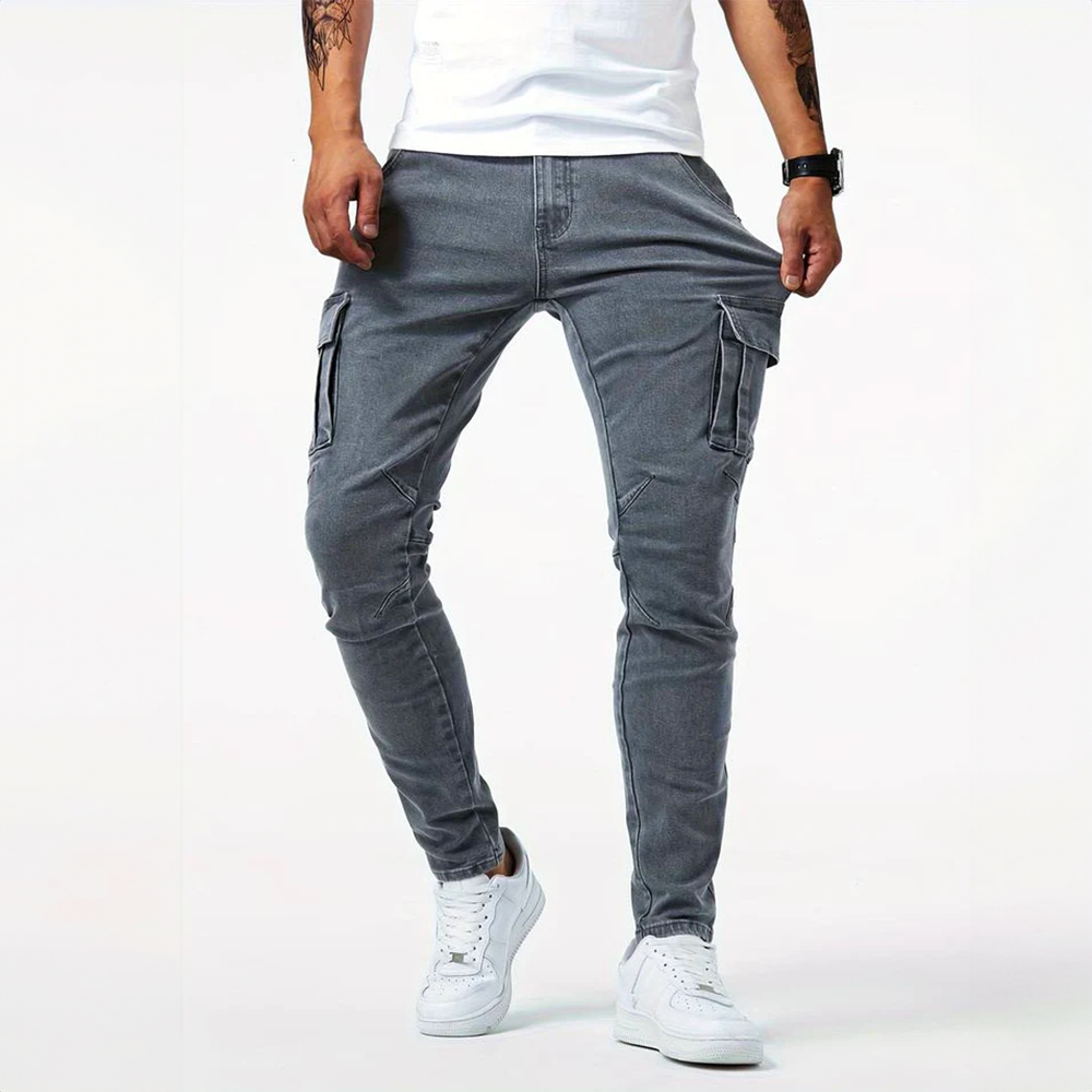 August | Ubesværet Slim Fit Cargo Bukser med Lommer