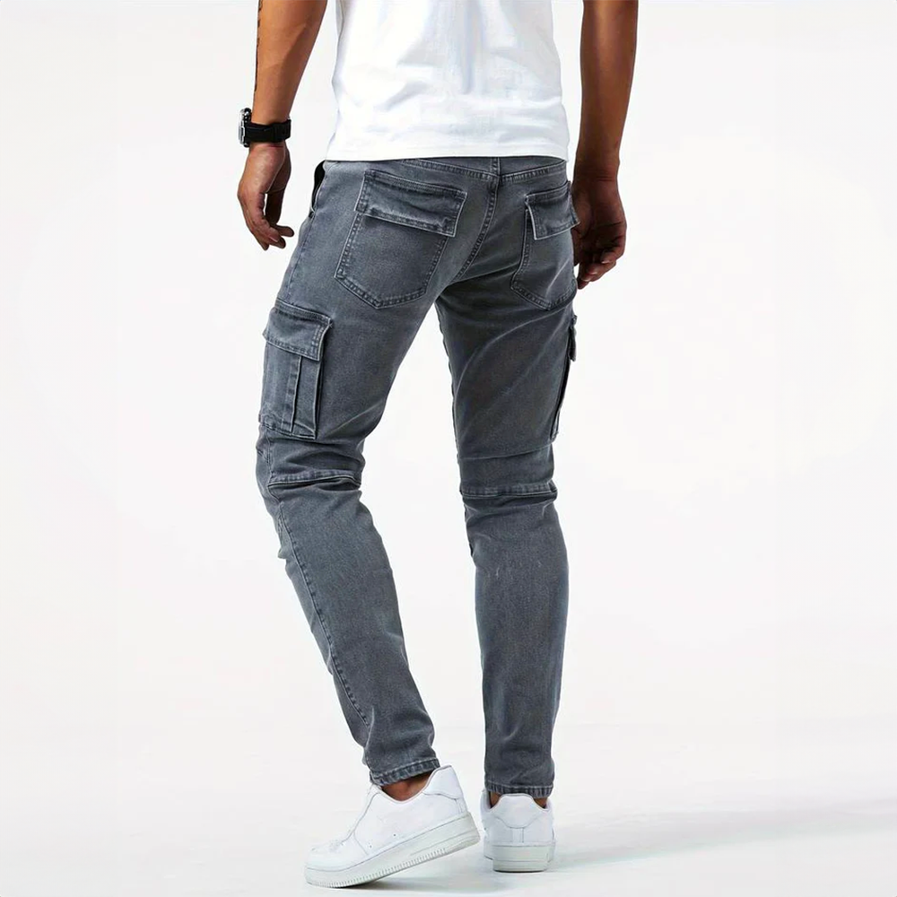 August | Ubesværet Slim Fit Cargo Bukser med Lommer