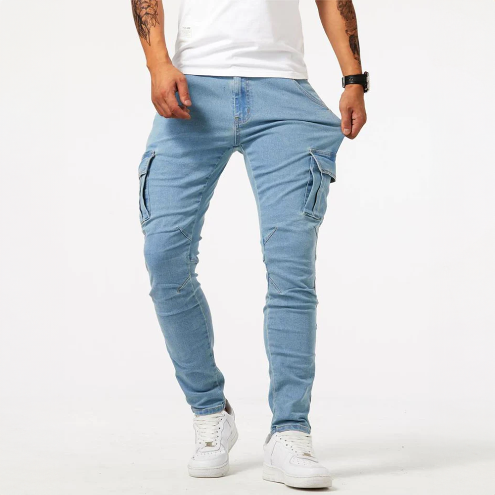 August | Ubesværet Slim Fit Cargo Bukser med Lommer