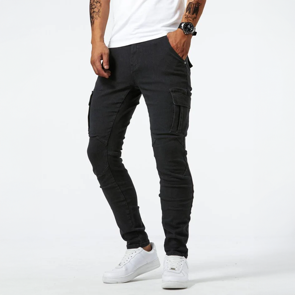 August | Ubesværet Slim Fit Cargo Bukser med Lommer