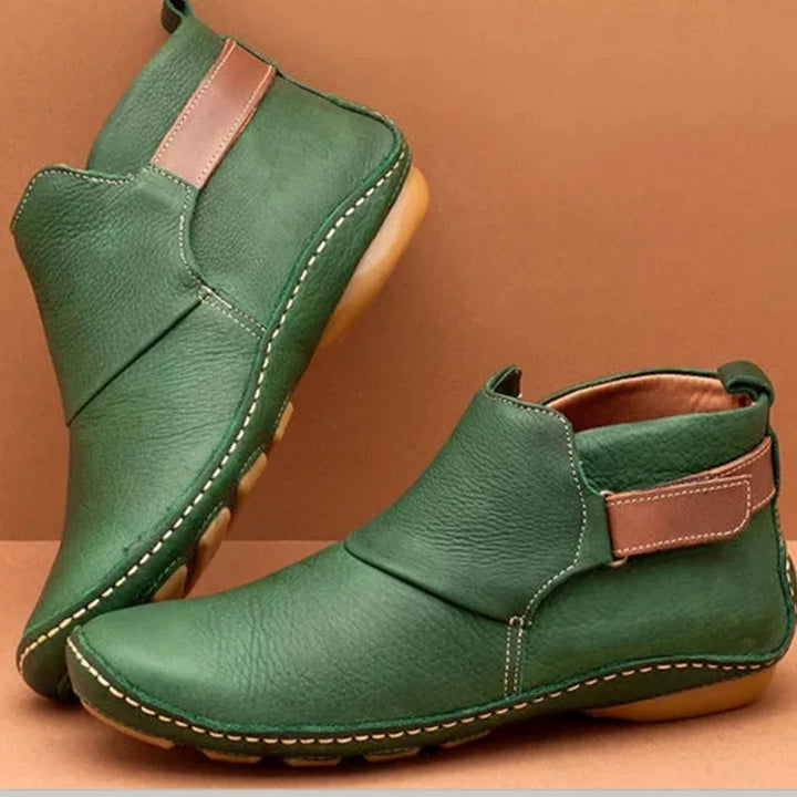 Ava | Refined Flat Round Toe Ankle Boots