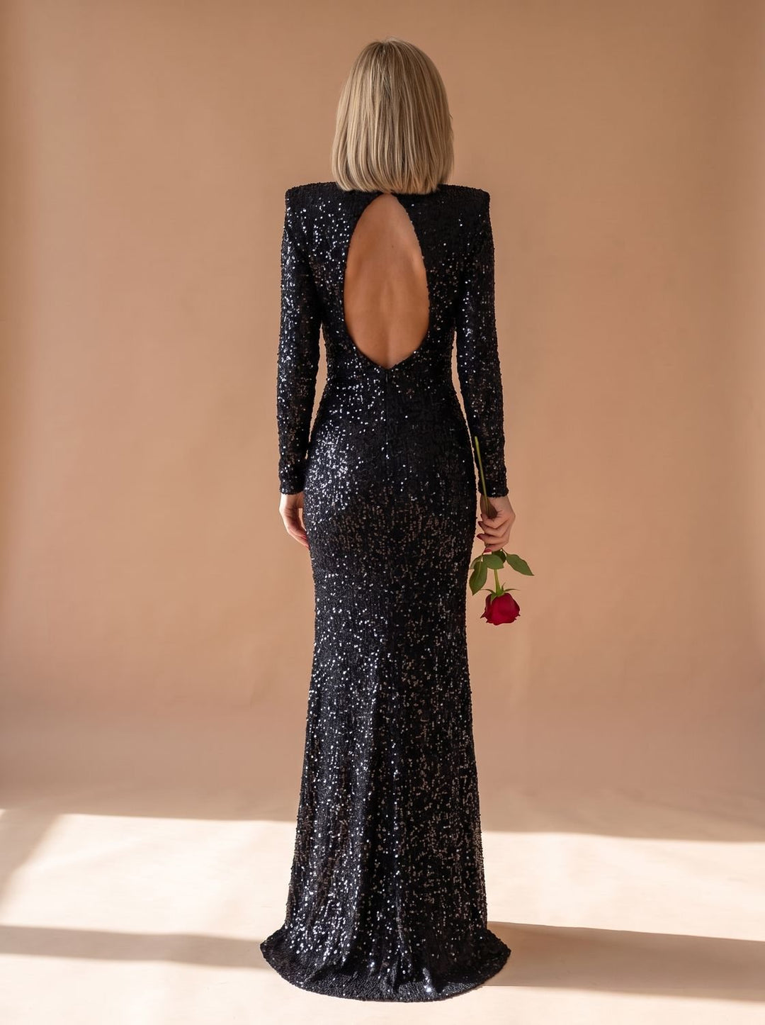 Barbara | Timeless Sequin Long Sleeve Winter Wedding Guest Dress