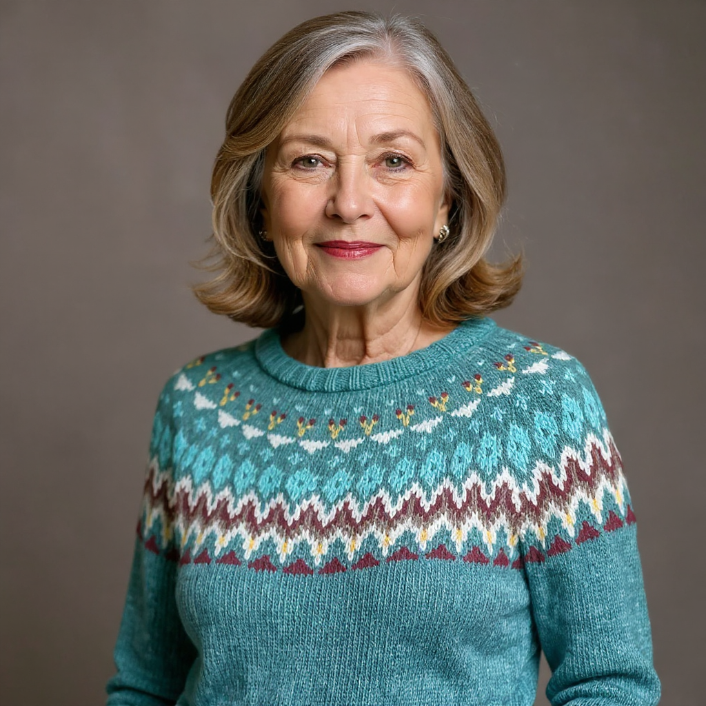 Betty | Fair Isle Crew Neck Knit Sweater