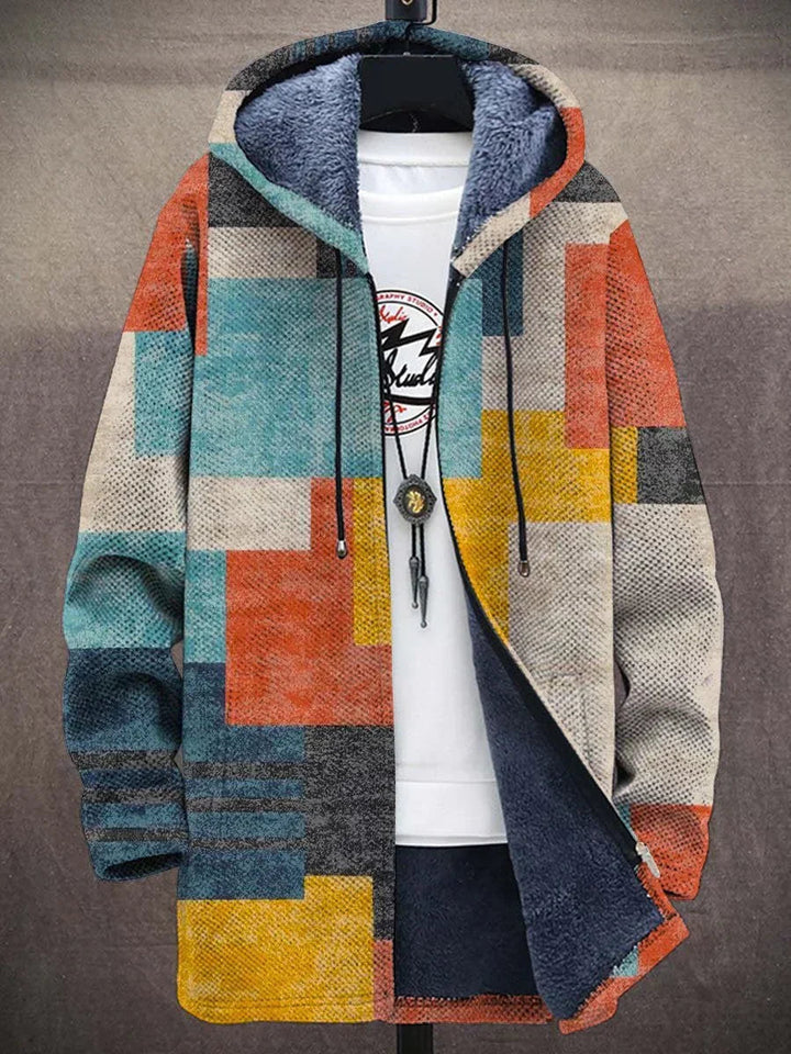 Brenda | Hooded Patchwork Print Quilted Jacket