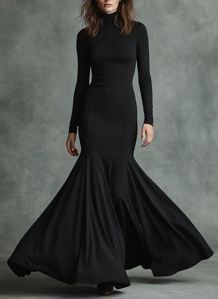 Brenda | Timeless High Neck Winter Wedding Guest Maxi Dress