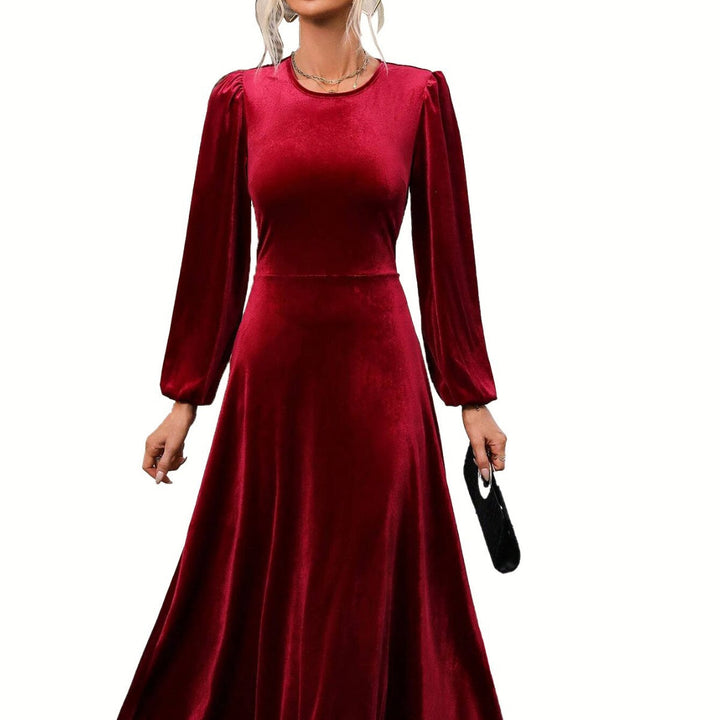 Brittany | Graceful Long Sleeve Winter Wedding Guest Maxi Dress